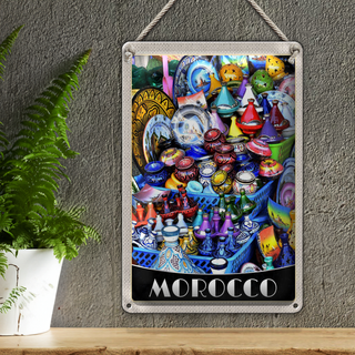 Blechschild Reise 20x30cm Marokko Arfika Kultur Orientalisch