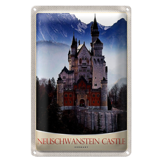 Blechschild Reise 20x30cm Neuschwanstein Schloss Deutschland