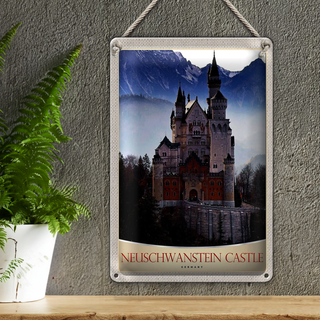 Blechschild Reise 20x30cm Neuschwanstein Schloss Deutschland