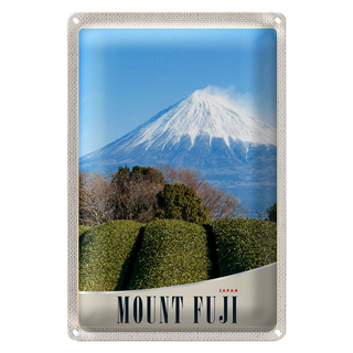 Blechschild Reise 20x30cm Mont Fuji Japan Asien Gebirge Natur