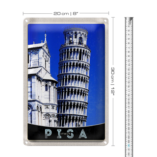 Blechschild Reise 20x30cm Pisa Italien Schiefer Turm von Pisa