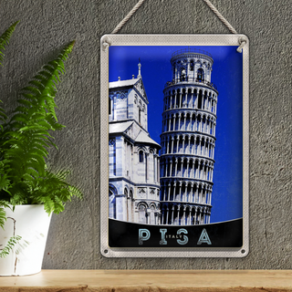 Blechschild Reise 20x30cm Pisa Italien Schiefer Turm von Pisa