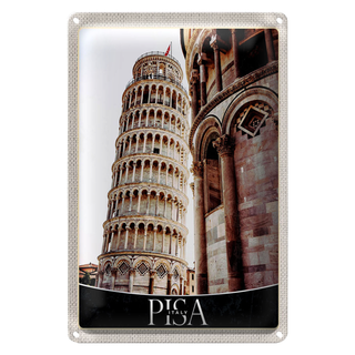 Blechschild Reise 20x30cm Pisa Schiefer Turm Urlaub Architektur