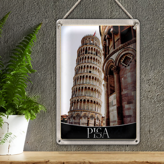 Blechschild Reise 20x30cm Pisa Schiefer Turm Urlaub Architektur