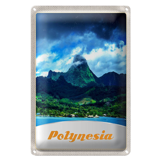 Blechschild Reise 20x30cm Polynesien Insel Australien Pazifik
