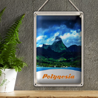 Blechschild Reise 20x30cm Polynesien Insel Australien Pazifik