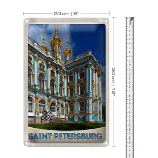 Blechschild Reise 20x30cm Saint Petersburg Russland Architektur