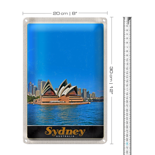 Blechschild Reise 20x30cm Sydney Australien Oper Haus Urlaub