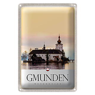 Blechschild Reise 20x30cm Gmunden Österreich Gmunden See Urlaub