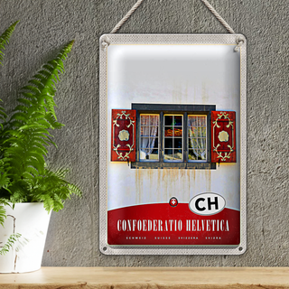 Blechschild Reise 20x30cm Confederation Helvetica Natur Haus