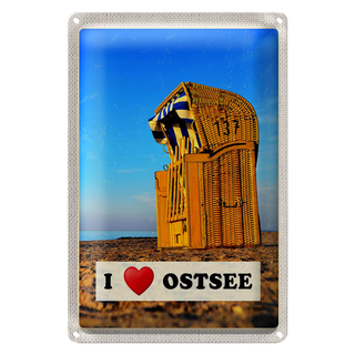 Blechschild Reise 20x30cm Ostsee Deutschland Urlaub