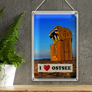 Blechschild Reise 20x30cm Ostsee Deutschland Urlaub