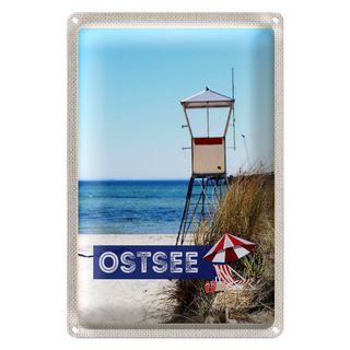 Blechschild Reise 20x30cm Ostsee Strand Deutschland Meer Urlaub