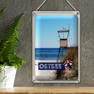 Blechschild Reise 20x30cm Ostsee Strand Deutschland Meer Urlaub