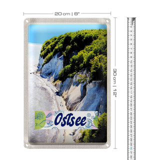 Blechschild Reise 20x30cm Ostsee Strand Natur Wälder Gebirge