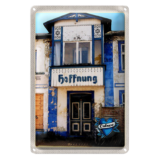 Blechschild Reise 20x30cm Ostsee Haus der Hoffnung Strand Urlaub