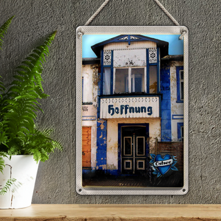 Blechschild Reise 20x30cm Ostsee Haus der Hoffnung Strand Urlaub