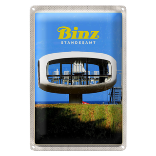 Blechschild Reise 20x30cm Binz Standesamt Meer Strand Ehegelübde