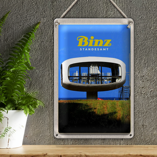 Blechschild Reise 20x30cm Binz Standesamt Meer Strand Ehegelübde