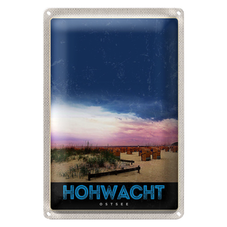 Blechschild Reise 20x30cm Hochwacht Ostsee Strand