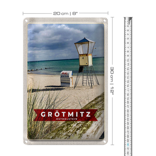 Blechschild Reise 20x30cm Grötmitz Ostholstein Rettungsdienst