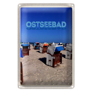 Blechschild Reise 20x30cm Ostseebad Deutschland Meer