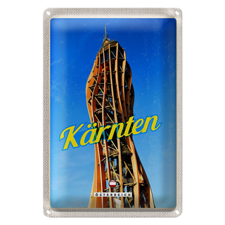 Blechschild Reise 20x30cm Kärnten Österreich Pyramidenkogel Trip