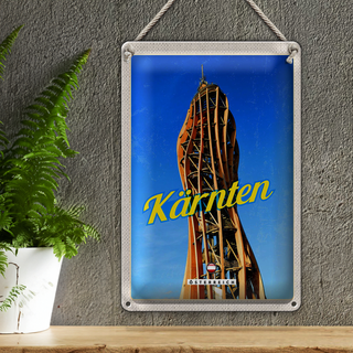 Blechschild Reise 20x30cm Kärnten Österreich Pyramidenkogel Trip