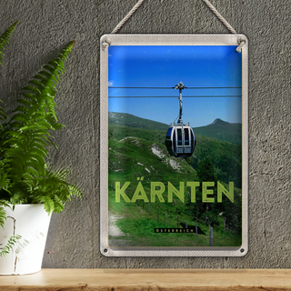 Blechschild Reise 20x30cm Kärnten Östrreich Gondel Urlaub Natur