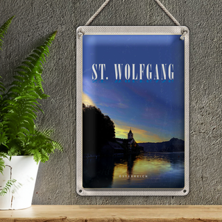 Blechschild Reise 20x30cm St. Wolfgang See Österreich Urlaub