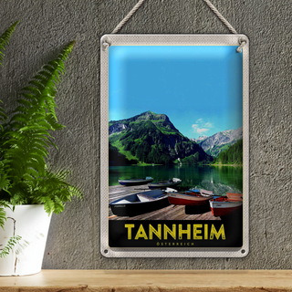 Blechschild Reise 20x30cm Tannheim Östereich Natur Wanderung