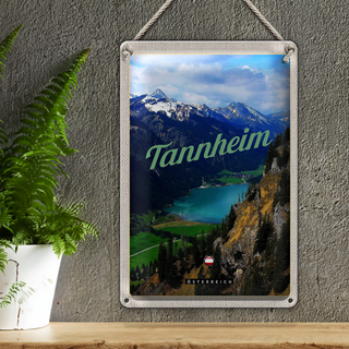 Blechschild Reise 20x30cm Tannheim Wälder Wanderung See Urlaub
