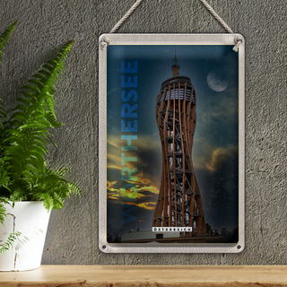 Blechschild Reise 20x30cm Wörthersee Pyramidenkogel Österreich