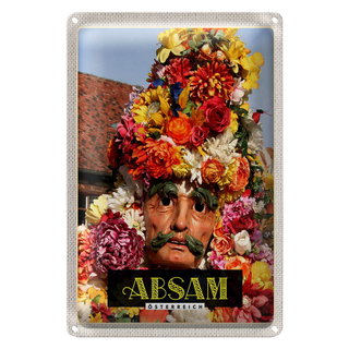 Blechschild Reise 20x30cm Absam Matschgerer Karneval Umzug Tirol