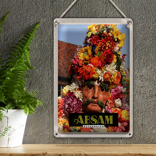 Blechschild Reise 20x30cm Absam Matschgerer Karneval Umzug Tirol