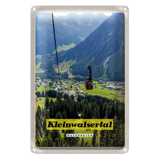 Blechschild Reise 20x30cm Kleinwalsertal Österreich Gondel Natur