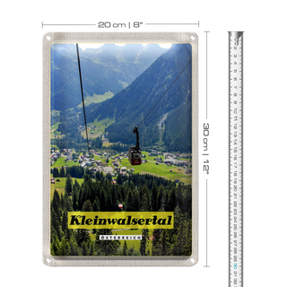 Blechschild Reise 20x30cm Kleinwalsertal Österreich Gondel Natur