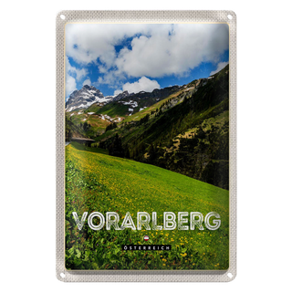 Blechschild Reise 20x30cm Vorarlberg Österreich Wälder Natur