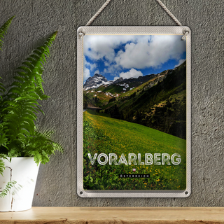 Blechschild Reise 20x30cm Vorarlberg Österreich Wälder Natur