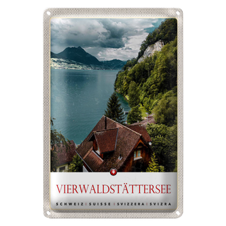 Blechschild Reise 20x30cm Vierwaldstättersee Schweiz Natur
