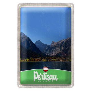 Blechschild Reise 20x30cm Pertisau Österreich See Natursicht