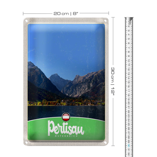 Blechschild Reise 20x30cm Pertisau Österreich See Natursicht