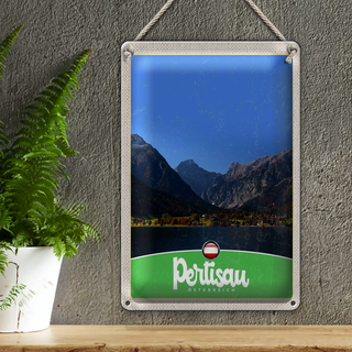 Blechschild Reise 20x30cm Pertisau Österreich See Natursicht