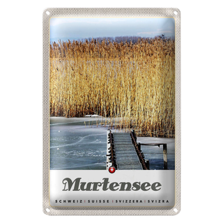 Blechschild Reise 20x30cm Murtensee Österreich Radtour Natur