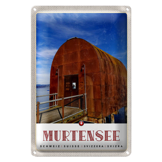 Blechschild Reise 20x30cm Murtensee Österreich Blechhaus Natur