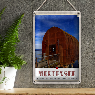 Blechschild Reise 20x30cm Murtensee Österreich Blechhaus Natur
