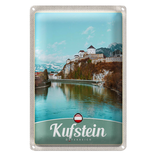 Blechschild Reise 20x30cm Kufstein Wald Wanderung Natur Urlaub