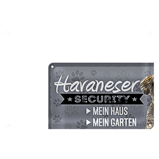 Blechschild Spruch 30x20cm Havaneser Security dein Risiko