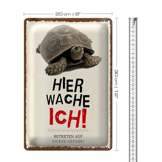 Blechschild Spruch 20x30cmkröte hier wache eigene Gefahr