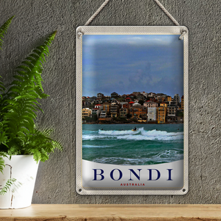 Blechschild Reise 20x30cm Bond Australia Surfen Meer Wellen